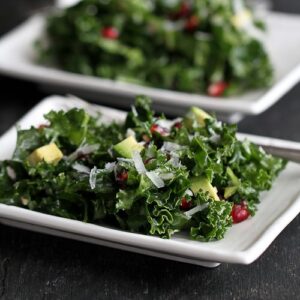 Chopped Kale Salad Recipe with Pomegranate & Avocado