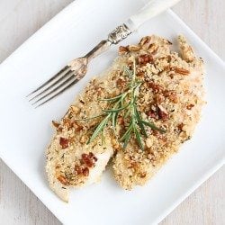 Baked Tilapia Recipe with Pecan Rosemary Topping by Cookin' Canuck