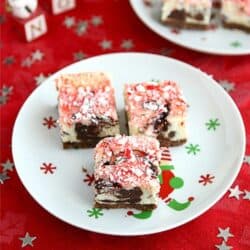 Holiday Chocolate & Peppermint Cheesecake Bars by Cookin' Canuck