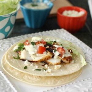 Fish Tacos with Creamy Green Chile & Cilantro Sauce Recipe