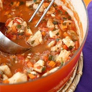 Fisherman’s Soup Recipe with Tilapia, Shrimp, Tomatoes & Capers