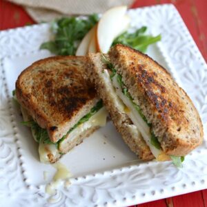 Grilled Cheese Sandwich Recipe with Brie, Pear & Hazelnuts