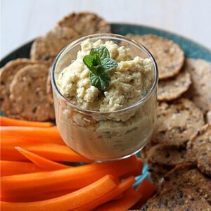 Artichoke Hummus Dip with Hazelnuts & Garbanzo Beans