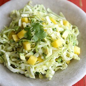 Mexican Slaw with Mango, Avocado & Cumin Dressing