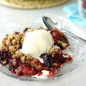 Blackberry & Strawberry Crisp with Gingersnap Crumble Recipe for Father’s Day
