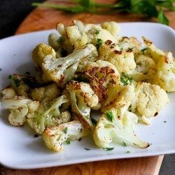 Spicy Roasted Cauliflower with Rosemary Recipe | cookincanuck.com