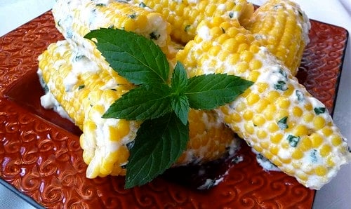 Corn on the Cob with Mint-Feta Butter
