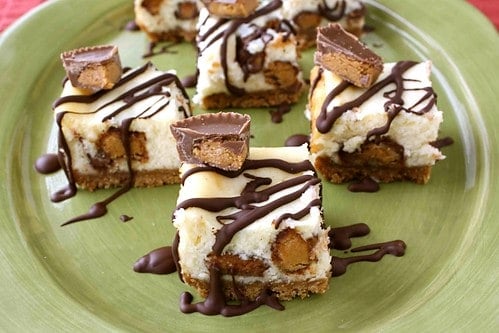 Reese's Peanut Butter Cup & Chocolate Cheesecake Bars Recipe