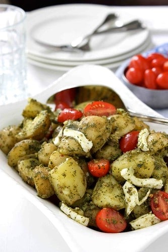 Pesto Potato, Tomato & Fresh Mozzarella Salad Recipe