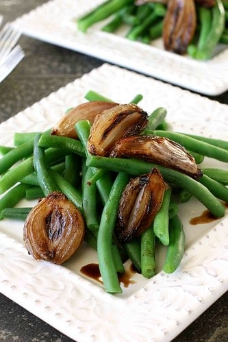 Green Beans with Balsamic Roasted Shallots Recipe