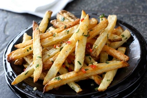 Baked French Fries with Chile Peppers & Cilantro LS