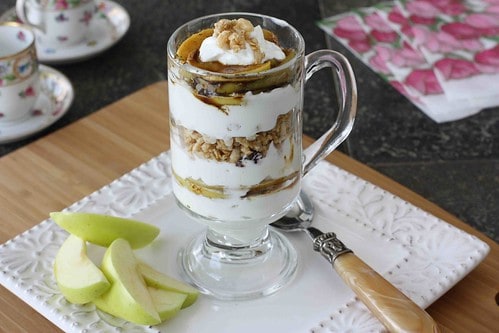 Caramelized Apple, Yogurt & Granola Parfait Recipe LS
