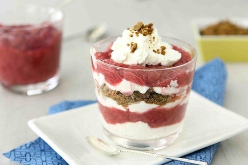 Rhubarb Fool with Whipped Cream Gingersnaps Recipe