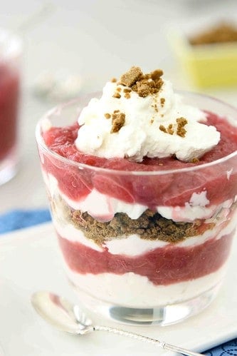 Rhubarb Fool with Whipped Cream & Gingersnap Recipe