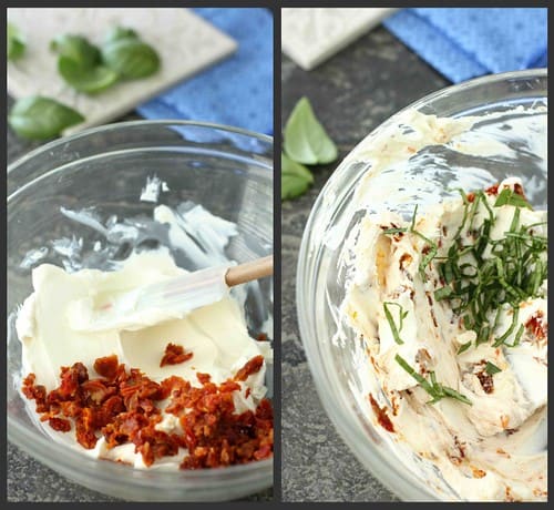 Sun-Dried Tomato & Basil Cream Cheese Spread Recipe | cookincanuck.com