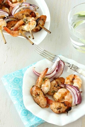 Grilled-Shrimp-&-Sausage-Skewers-with-Apricot-Chile-Glaze-Recipe-Rosle-Giveaway