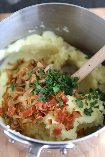 Mashed Potatoes Recipe with Bacon & Caramelized Onions by Cookin' Canuck