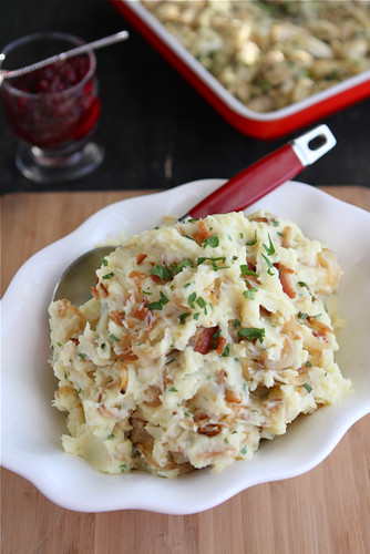 Mashed Potatoes Recipe with Bacon & Caramelized Onions
