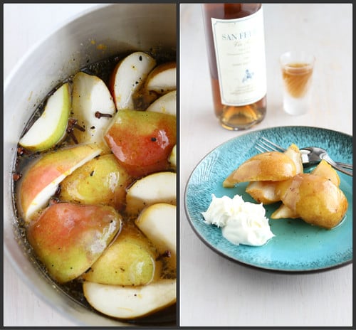 Marsala Poached Pears with Mascarpone Cheese Recipe