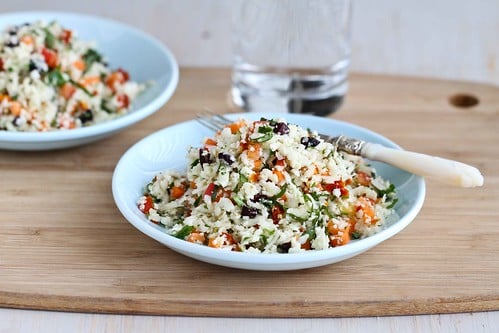 Grated Cauliflower Salad Recipe with Peppers, Carrots & Capers by Cookin' Canuck