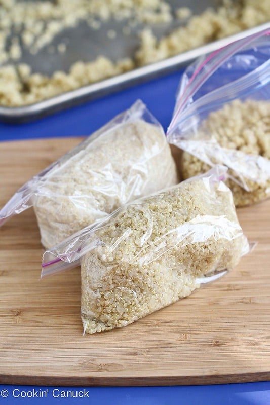 This tutorial on How to Freeze Quinoa will change your cooking life! Keep this versatile grain on hand in the freezer for quick salad, soups & side dishes.
