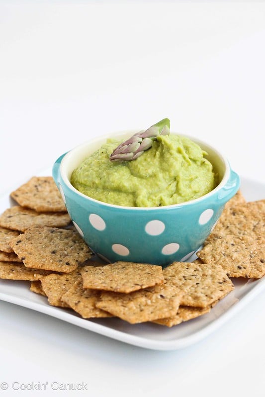 Asparagus Hummus Recipe for Healthy Snacking by Cookin' Canuck #recipe #vegan #vegetarian