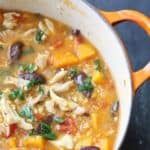 This healthy comfort food just can't be beat! Hearty Chicken Stew with Butternut Squash and Quinoa...330 calories and 5 Weight Watchers Freestyle SP