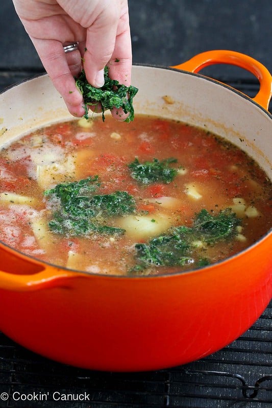 Chicken, Artichoke & Spinach Soup Recipe | cookincanuck.com #soup #chicken