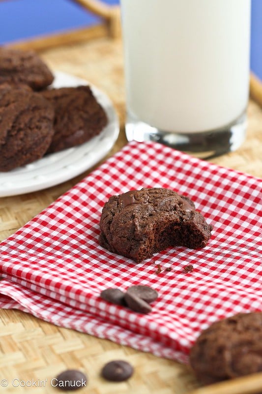Whole Wheat Double Chocolate Chip Cinnamon Cookie Recipe | cookincanuck.com #McCormickBakeSale #chocolate #cookies