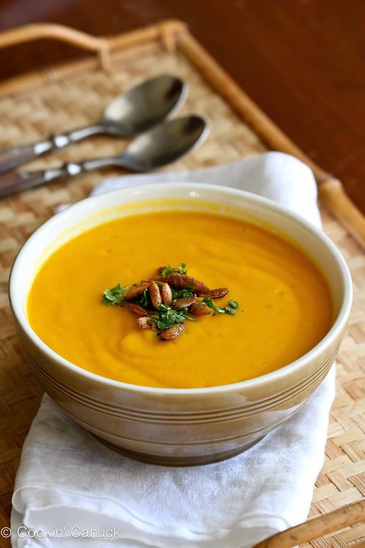 This Vegan Butternut Squash Soup is irresistibly creamy and flavorful. The spiced pepitas are positively crave-worthy.