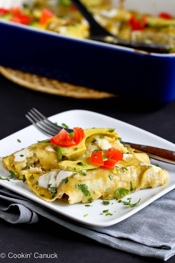 Grilled Vegetable Enchiladas Recipe {Gluten-Free and Vegetarian}...140 calories and 4 Weight Watchers PP