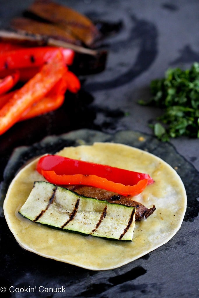 Grilled Vegetable Enchiladas Recipe {Gluten-Free} | cookincanuck.com #vegetarian