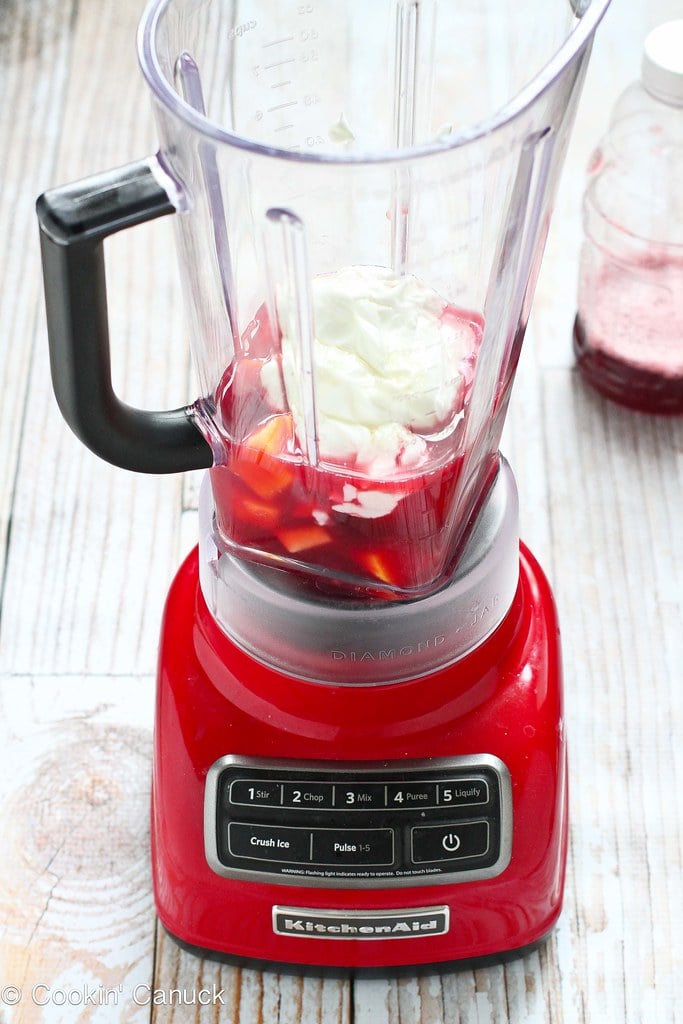 Tart Cherry & Mango Smoothie Recipe | cookincanuck.com #healthy