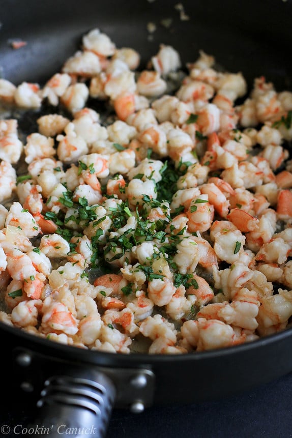 Mini Sherry Shrimp & Tarragon Phyllo Bites...Wonderful, savory flavors in one little bite. | cookincanuck.com #appetizer #recipe