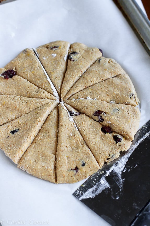 Lemon and Cherry Whole Wheat Scones Recipe...125 calories and 3 Weight Watchers PP | cookincanuck.com #brunch