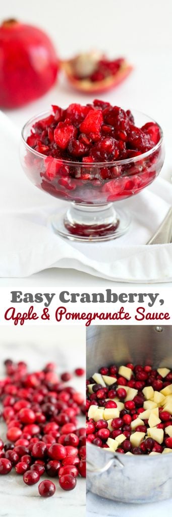 Wow your Thanksgiving guests with this delicious Cranberry, Apple and Pomegranate Sauce that can be made in less than 20 minutes.