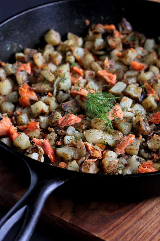 Breakfast Hash Recipe with Smoked Salmon & Dill - Cookin Canuck