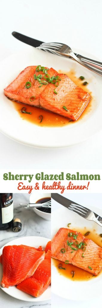 Sherry Glazed Salmon…This easy salmon recipe is easy enough for a weekday meal, but impressive enough for entertaining! 201 calories and 1 Weight Watchers Freestyle SP