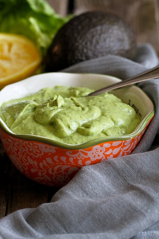 Light Avocado Green Goddess Dressing…A mayo-free version of a classic dressing, with creamy avocado! 66 calories and 2 Weight Watcher Freestyle SP