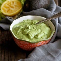 Light Avocado Green Goddess Dressing…A mayo-free version of a classic dressing, with creamy avocado! 66 calories and 2 Weight Watcher Freestyle SP