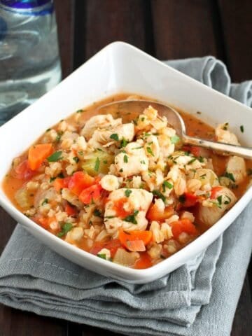 Hearty Chicken Stew with Barley...A healthy comfort food recipe for any time of the year! 196 calories and 4 Weight Watchers Freestyle SP