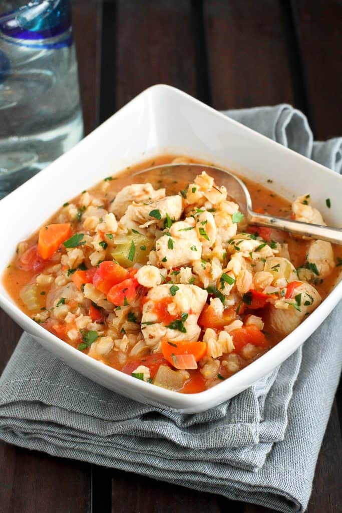 Hearty Chicken Stew with Barley...A healthy comfort food recipe for any time of the year! 196 calories and 4 Weight Watchers Freestyle SP