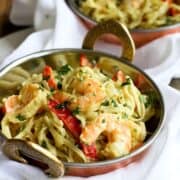 Avocado Curry Rice Noodles with Shrimp…Creamy, a little spicy and so tasty! 247 calories and 6 Weight Watchers Freestyle SP