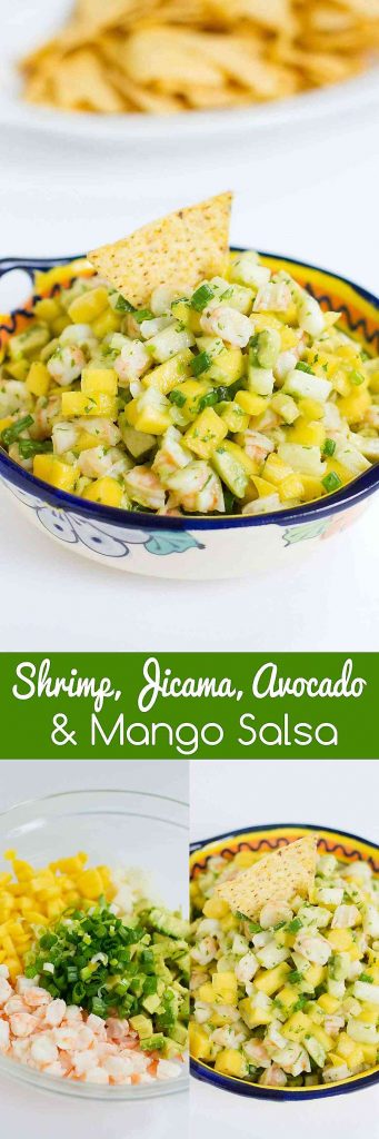 Serve up this awesome Shrimp, Jicama and Mango Salsa with chips, or on top of lettuce as a light lunch! 62 calories and 1 Weight Watchers Freestyle SP
