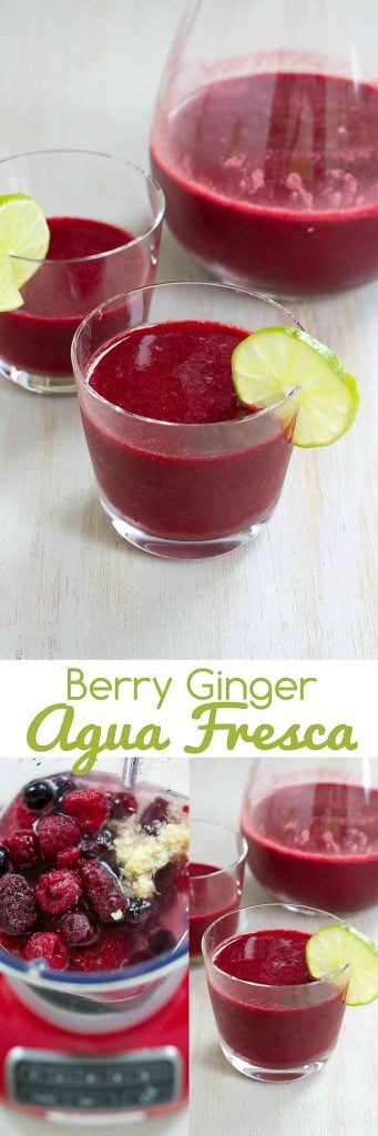 There’s nothing more refreshing than a cold, fruity drink! This Berry Ginger Agua Fresca is the perfect thing for sipping on the beach or poolside. 105 calories and 4 Weight Watchers Freestyle SP