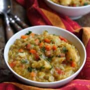 Italian Split Pea Stew with Cauliflower…This hearty, healthy vegan stew is packed with vegetables, and is a great source of protein and fiber. 258 calories and 5 Weight Watchers SmartPoints