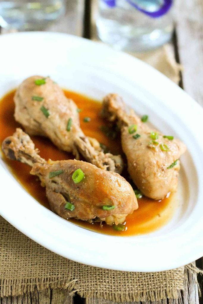 Slow Cooker Adobo Chicken from Skinnytaste's cookbook...So much flavor with very little effort! 276 calories and 6 Weight Watchers SmartPoints