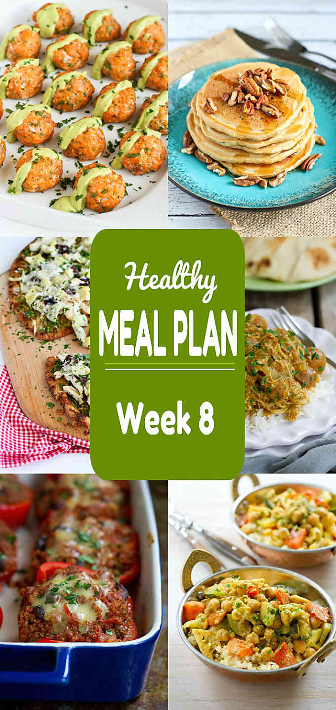 Healthy Meal Plan Week 8 - Meat and Meatless Recipes