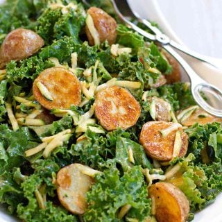 Thai Roasted Potato Kale Salad…Fantastic flavor in this healthy salad, which is tossed with a light peanut dressing. 136 calories and 3 Weight Watchers Freestyle SP