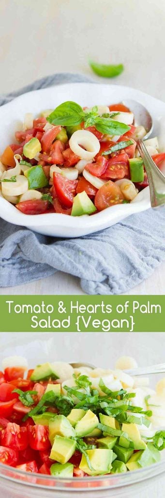 Have you ever tried a hearts of palm salad? This vegan salad, with tomato, avocado and a simple vinaigrette is perfect for a summertime side dish. 91 calories and 2 Weight Watchers Freestyle SP
